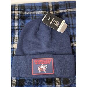 Fanatics NHL Columbus Blue Jackets Authentic Pro Navy Blue Cuffed Beanie Hat NWT